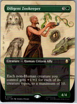 Diligent Zookeeper (Borderless) 327 Avatar: The Last Airbender MTG NM - Image 1