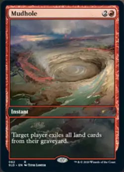 1x Mudhole - Full Art - Foil Moderate Play, English Secret Lair MTG Magic - Image 1