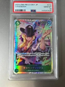 2024 ONE PIECE CAVENDISH JAPANESE PREMIUM BOOSTER PSA 10 CARD JAP EB01-012 SR - Image 1