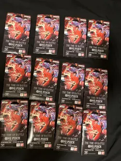 One Piece The Time Of Battle Op-16 Sleeved Booster Packs Lot Of (12) - Image 1