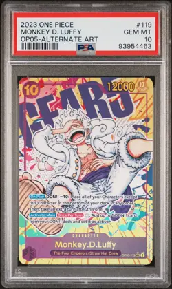 PSA 10 GEM MT One Piece Awakening Of The New Era #OP05-119 Monkey D Luffy Alt - Image 1