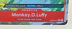 One Piece OP06-013 Monkey. D. Luffy (Alt Art) (R*) - Wings of the Captain (OP06) - Image 2