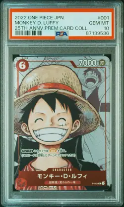 One Piece Monkey D. Luffy P-001 Promo JP PSA 10 2022 25th Annv - Image 2