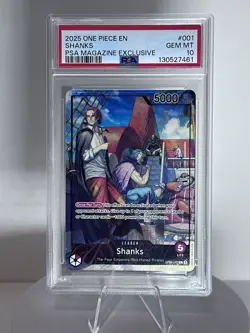 One Piece Shanks OP09-001 PSA 10 PSA Magazine Exclusive Promo - Image 1