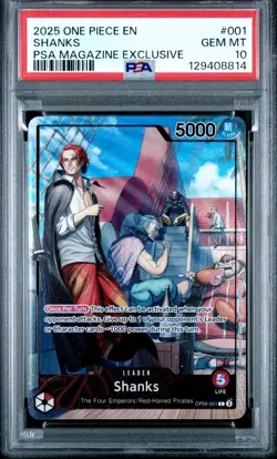 One Piece 2025 Shanks OP09-001 PSA Magazine Exclusive GEM MINT PSA 10 - Image 1