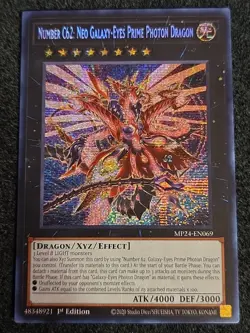 YuGiOh! Number C62 Neo Galaxy-Eyes Prime Photon Dragon MP24-EN069 - Secret - NM - Image 1