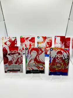 One Piece OP13 3rd Anniversary Treasure Pack Campaign Promo Set Of 7 - English - Image 1