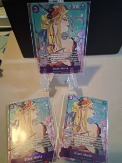 LOT OF 3 One Piece Black Maria Illustration Box OP08-074 Promo Foil Sealed!!! - Image 1