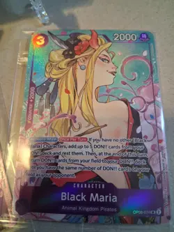 LOT OF 3 One Piece Black Maria Illustration Box OP08-074 Promo Foil Sealed!!! - Image 2
