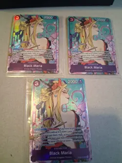 LOT OF 3 One Piece Black Maria Illustration Box OP08-074 Promo Foil Sealed!!! - Image 4