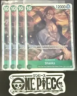 4x One Piece OP13-028 SR - Shanks - EN - Foil - Play Set - TCG - NM/M - Image 1