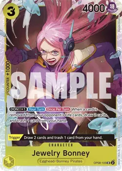 One Piece Two Legends Jewelry Bonney Super Rare OP08-105 NM english - Image 1