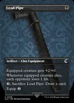 4x Lead Pipe - Borderless MTG - Ravnica: Clue Edition - NM-Mint - Image 1