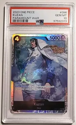 Kuzan PSA 10 Gem Mint Alternate Art One Piece Card Game English OP02-096 - Image 1