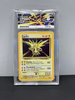 ACE 8 Zapdos 16/102 Base Set HOLO RARE Pokemon Card - Image 1