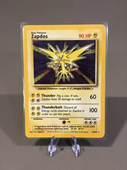 Zapdos 16/102 - 1999 Base Set Unlimited WOTC - Holo Rare - MP/HP - Pokemon TCG - Image 1
