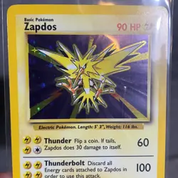 Zapdos 16/102 - Base Set Unlimited Holo Rare Pokemon TCG (MP) - Image 4
