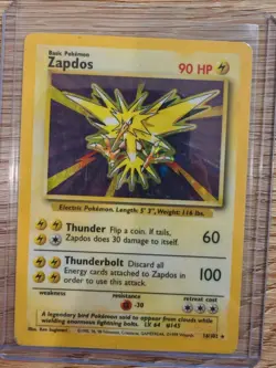 Pokemon TCG Zapdos Base Set 16/102 Holo Unlimited Holo Rare - Read Desc - Image 1