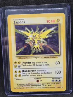 Pokemon TCG Zapdos Base Set 16/102 Holo Unlimited Holo Rare PLAYED - Image 4