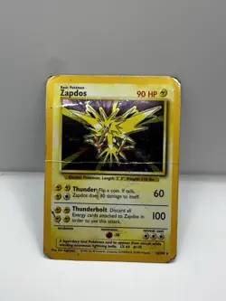 Pokemon TCG Zapdos Base Set 16/102 Holo Unlimited Holo Rare HP - Image 1