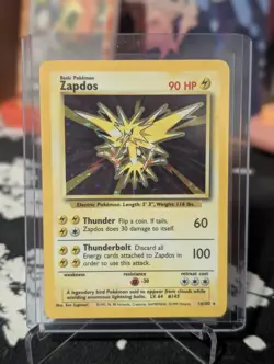 Pokemon TCG Zapdos Base Set 16/102 Holo Unlimited Holo Rare - Image 1