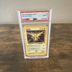 Pokemon TCG Zapdos 16/102 Base Set Holo Rare English PSA 8 90 HP Ken Sugimori - Image 1