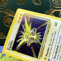 Zapdos 16/102 Base Set Holo Rare Pokemon (1999 WOTC) - LP - Image 3
