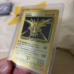 1999 Pokemon Zapdos 16/102 Holo Rare Base Set Unlimited WOTC Vintage LP - Image 3