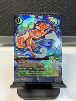 Disney Lorcana TCG Tod Knows All the Tricks 230/204 Foil Emerald EN - Image 1