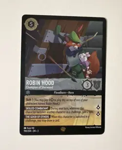 Ravensburger Disney Lorcana Robin Hood Champion of Sherwood 190/204 Cold Foil - Image 1