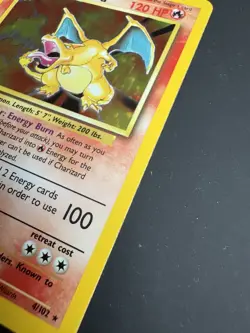 Pokemon Charizard 4/102 Base Set Holo Rare Card Vintage 1999 TCG MP - Image 4