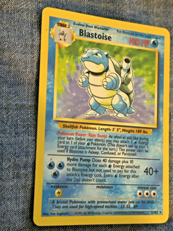 Wizards Pokemon TCG Base Set Blastoise 2/102 Rare Unlimited 100 HP EN - Image 2