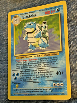 Wizards Pokemon TCG Base Set Blastoise 2/102 Rare Unlimited 100 HP EN - Image 3