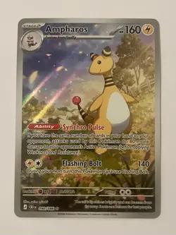 Pokemon TCG Chaos Rising - Ampharos 090/086 Illustration Rare Full Art Card NM - Image 1