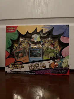Pokemon TCG Ascended Heroes First Partner Deluxe Pin Collection Box Sealed New - Image 1
