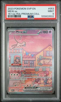 2023 POKEMON SVP EN-SV BLACK STAR PROMO 151 ULTRA-PREM COLL #053 MEW EX PSA 9 - Image 1