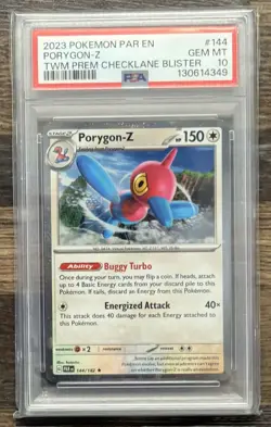 2023 POKEMON PAR EN-PARADOX RIFT #144 PORYGON-Z TWILIGHT MASQUERADE PSA 10 - Image 1