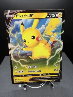 Pokemon TCG SWSH Fusion Strike Pikachu V 086/264 Ultra Rare Holo NM - Image 1
