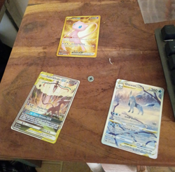 Pokemon TCG 3-Card Lot: Mewtwo & Mew-GX SM191, Espeon & Deoxys-GX, Glaceon VSTAR - Image 1