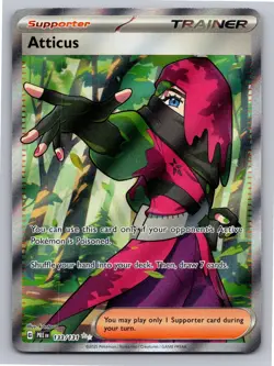 Atticus 133/131 Holo Ultra Rare Prismatic Evolutions Pokemon Near Mint - Image 1