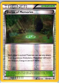Shrine of Memories 139/160 Uncommon Primal Clash Pokemon Reverse Holo LP - Image 1