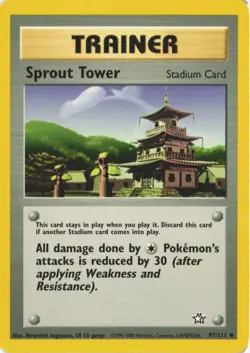 Sprout Tower 97/111 Uncommon Neo Genesis Pokemon Unlimited Near Mint - Image 1