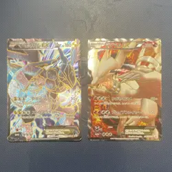 Pokemon Japanese Promo Reshiram EX 158/BW-P Zekrom EX 159/BW-P Pair (HP/DMG) - Image 1
