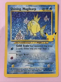 Pokemon TCG Shining Magikarp Card 25th Anniversary Edition 66/64 Celebrations NM - Image 1