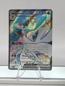 Gardevoir ex SHINY 217/091 Paldean Fates PAF NM Full Art Ultra Rare Pokemon Card - Image 1