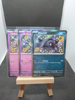 Maschiff Greavard Fidough Paldean Fates Promo Shiny Scarlet & Violet Pokemon - Image 1