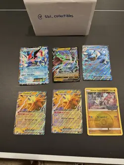 6 POKEMON JUMBO OVERSIZED CARD LOT Reshiram Zekrom & kyruem, Rayquaza, Greninja - Image 1