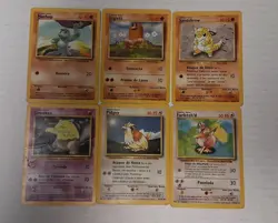Portuguese Base Set Pokemon Card Lot HP/DMG - Image 1