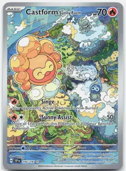 Castform Sunny Form 195/191 Illustration Rare Surging Sparks Pokemon Holo NM - Image 1