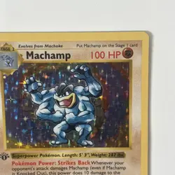 Machamp (Base Set Shadowless) 8/102 1st Edition Holo Rare POKEMON - Image 3